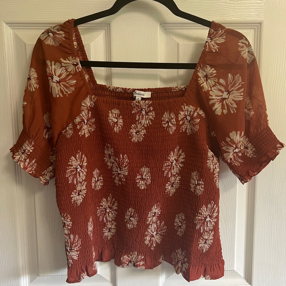Madewell smocked top - NWT!